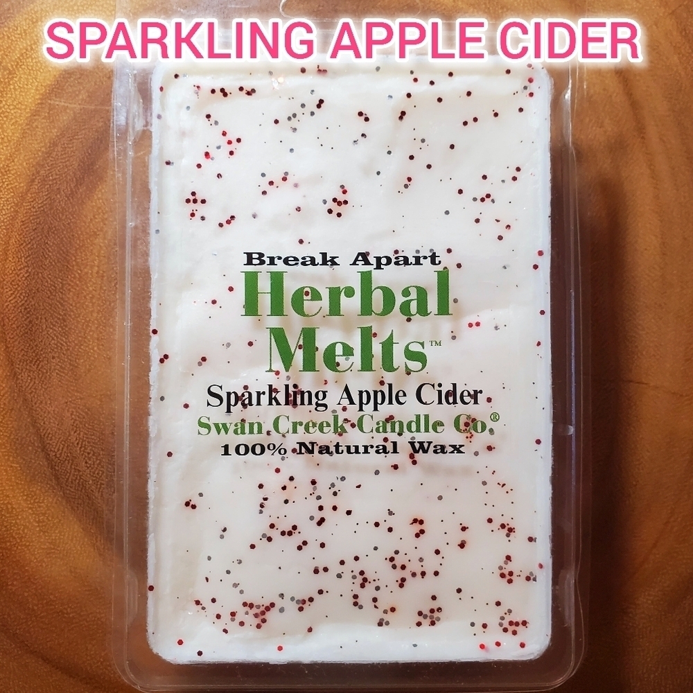 SPARKLING APPLE CIDER by SWAN CREEK CANDLE CO Herbal Melts Natural Wax 5.25 oz